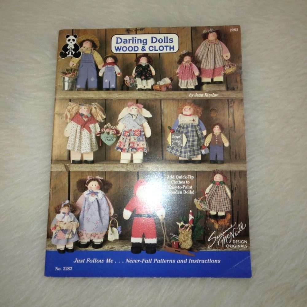 BOOKLET 2282 Darling Dolls WOOD & cloth, By Jean Kievlan